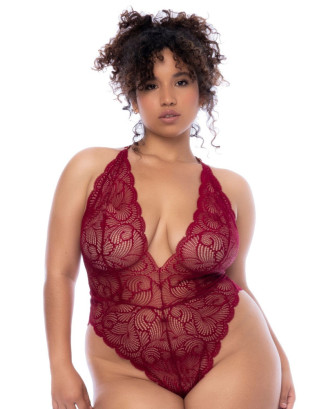 Body grande taille couleur framboise 